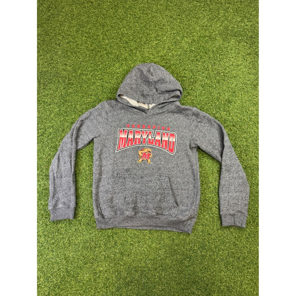 Gen2 Maryland Terrapins Youth Hoodie Gray UMD Sweatshirt Medium‎ 10-12